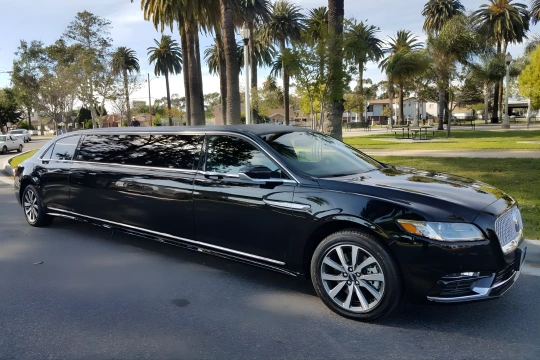 Black 10 passenger Continental Stretch Limousine